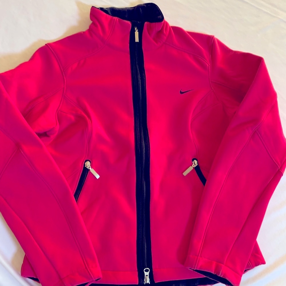 NIKE Fleece Lined Jacket Pink Size Small FL2